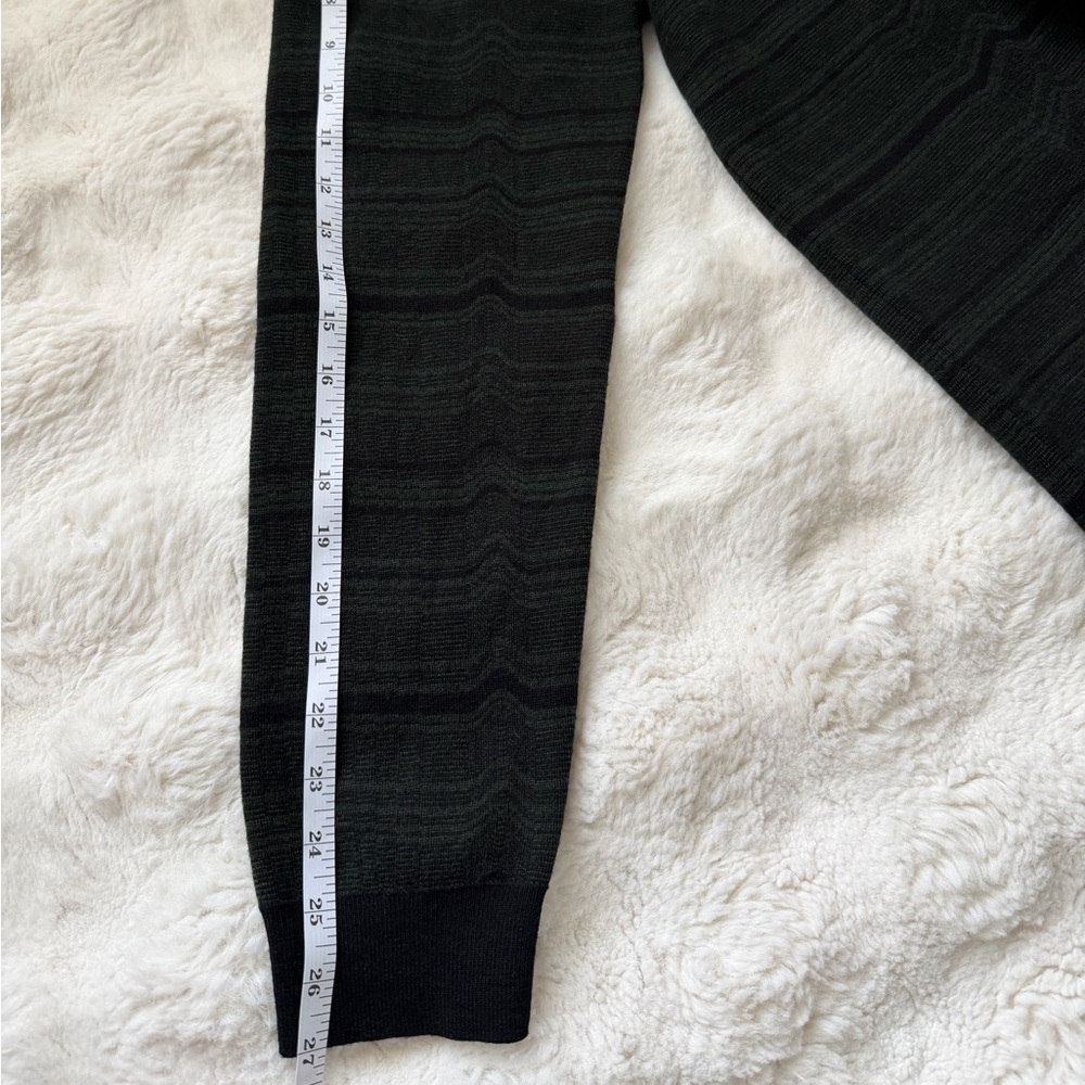 Mr P. Wool - Jacquard Green and Black Cardigan Sweater-Made in Italy - Picture 14 of 14